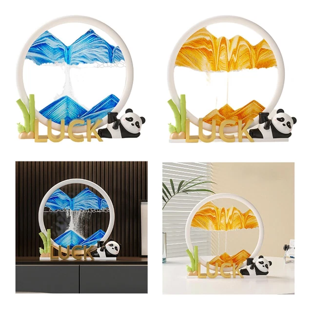 Riuulity Figurine de Panda Hochant la Tête à L'énergie Solaire, Ornement de Panda à énergie Solaire avec des Couleurs Vives et Un Sourire Heureux pour Le Bureau, la Maison, Le Tableau de