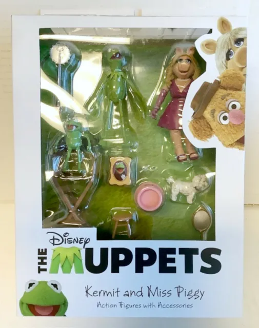 NEW Diamond Select Toys Disney The Muppets KERMIT and MISS PIGGY Action Figures