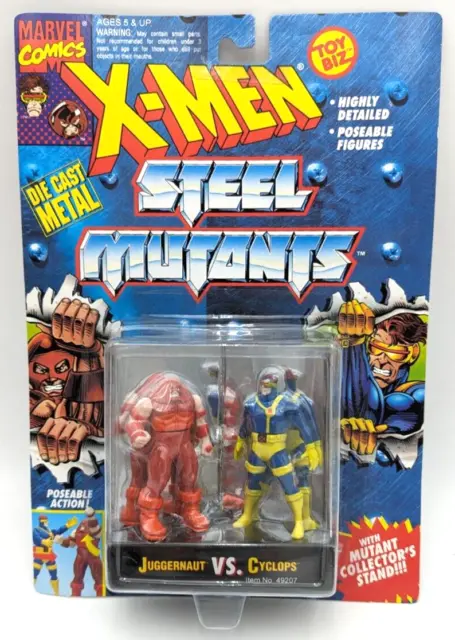 VTG 1994 Toy Biz Marvel X-Men Steel Mutants Cyclops Vs Juggernaut   Sealed MOC
