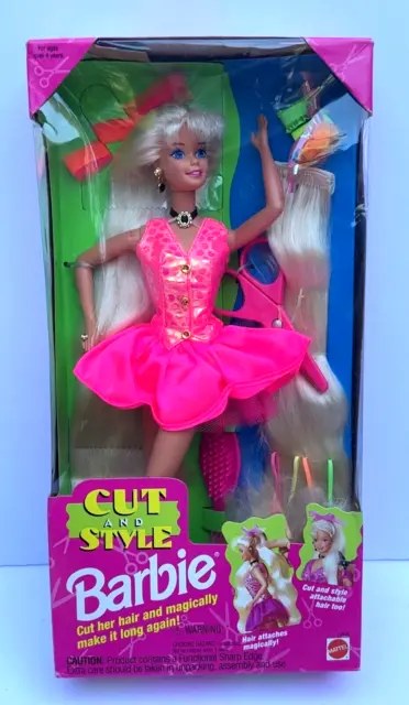 Cut And Style Barbie Doll 1994 Vintage Mattel Made In Indonesia