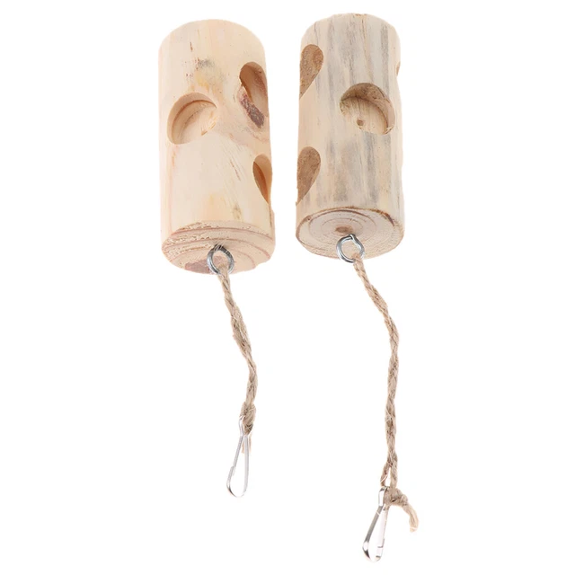 2x Holz Schaukel hängendes Spielzeug für Vogel Papagei Nymphensittich