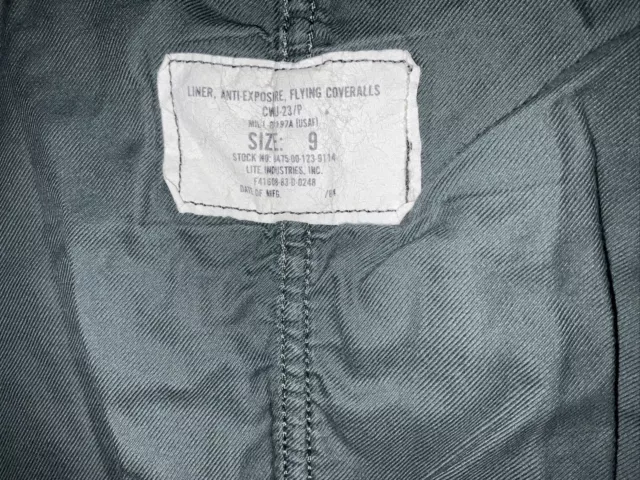 Flight suit insulated long johns.