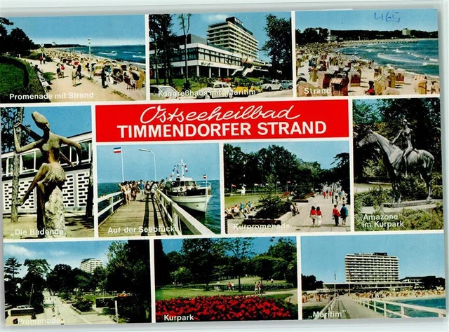 40025694 - 2408 Timmendorfer Strand Riesenkarte Promenade mit Strand