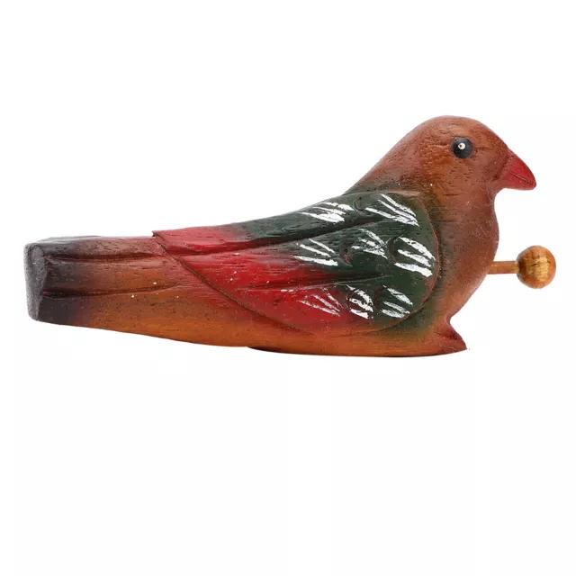 Cute Magpie Shaped Bird Call Whistle Kids Wooden Gift Musical Toy Room Decor GS0