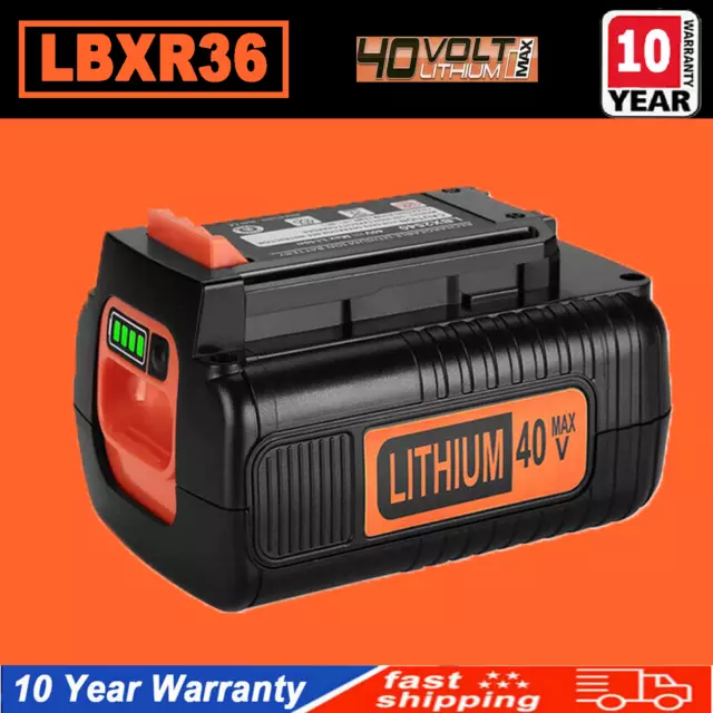 40V Lithium Battery for Black and Decker LBXR36 4.0AH 40 Volt Max LBX2040 LBXR20