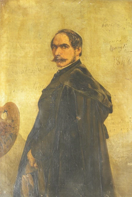 GiulioCesare POGGI (Milano 1802-1859) Autoritratto risorgimentale carbonaro 1848 GiulioCesare POGGI (Milano 1802-1859) Autoritratto risorgimentale carbonaro 1848