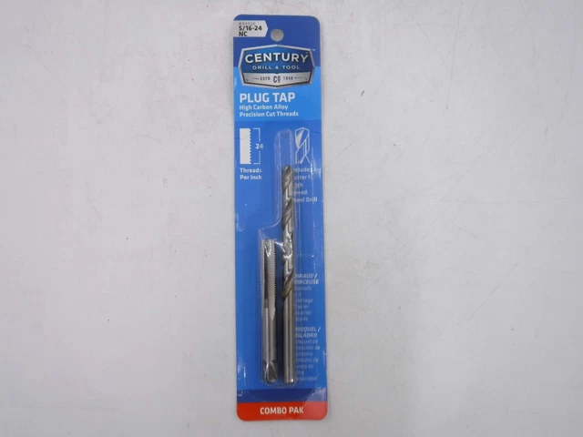 94506-9 Century Tool High Carbon Drill & Plug Tap Set 5/16-24