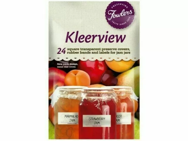 Fowlers Kleerview 24 Preserving Jam Jar  Covers