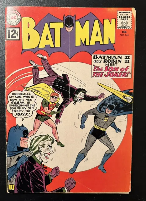 Batman #145 Son of Joker Cover 12 Center! DC Comics 1962 - Detached Cover
