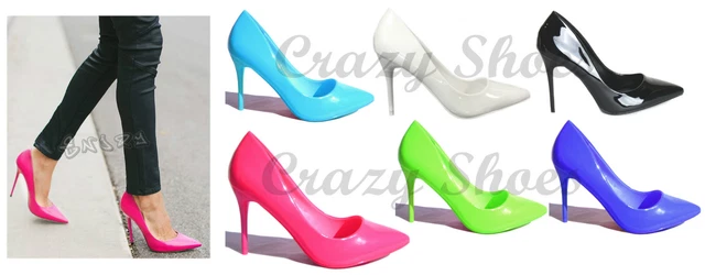 SCARPE DONNA PUNTA sfilata decollete tacco 9 cm. colori fluo 36 37 38 39 40 SS16 EUR 24 90 PicClick IT