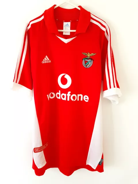 Benfica Home Shirt 2001. Medium. Original Adidas. Red Adults Football Top Only M