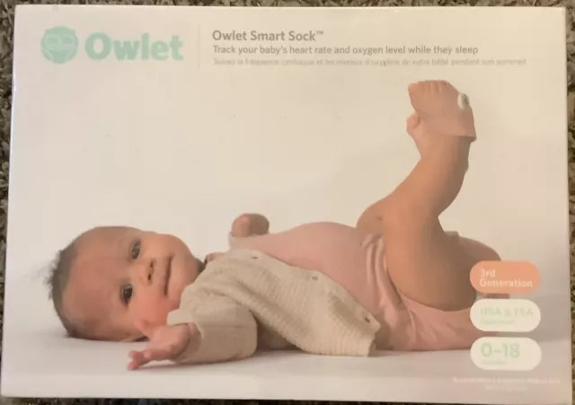 Monitor de bebé Owlet Smart Sock 3 — VER frecuencia cardíaca y oxígeno promedio para bebé