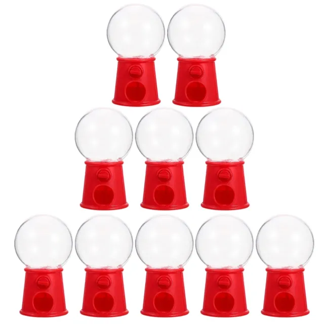 10 Pcs Red Plastic Candy Machine Child Hand-eye Coordinating Playthings