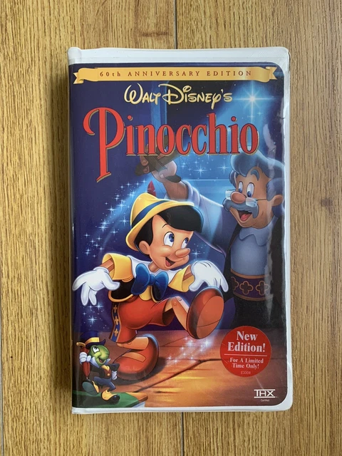 Disneys Pinocchio VHS Tape 60th Anniversary Edition lightly used.