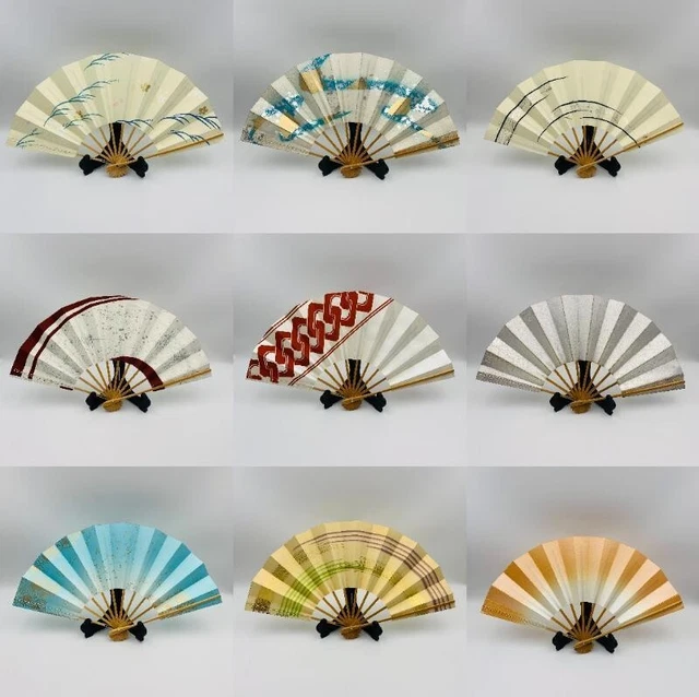 Ginza wakaba dancing fan, 9 pieces, Japanese kimono, Japanese dance