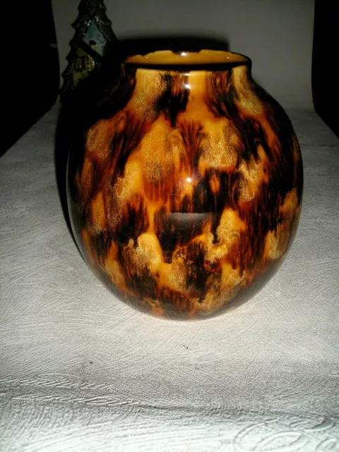 GRAND VASE en GRES FLAMME - POTERIE ORIGINALE - SIGNATURE H  et LS ou 45