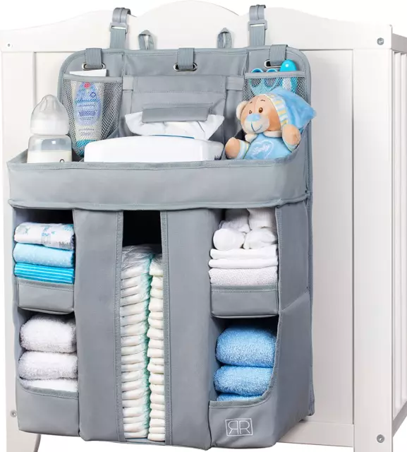 XL Hanging Diaper Caddy Organizer – Reinforced Diaper Stacker for Crib