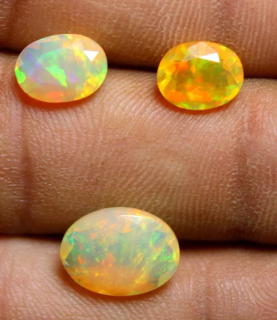 4.90 Karat Äthiopische Multi Feuer Welo Opal Natürlich Lose Edelstein Facettiert