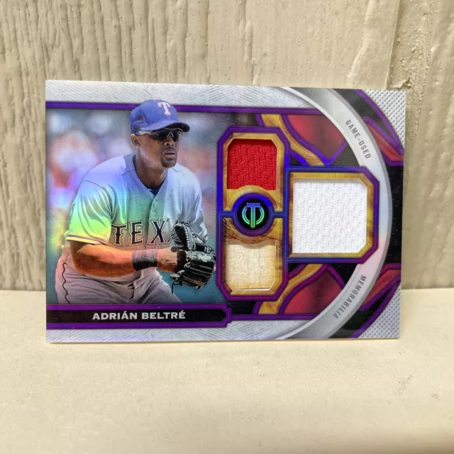 2023 Topps Tribute Triple Relic Adrian Beltre Out Of 50