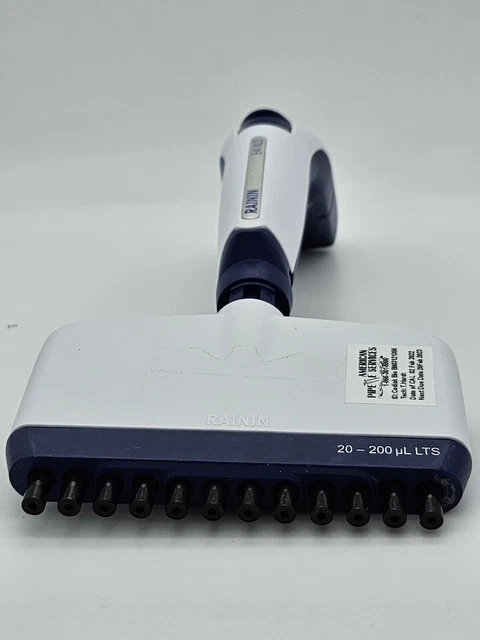 Rainin 17013800 E4 Multi E12-200XLS+ Electronic 12 Channel Pipette 20-200uL