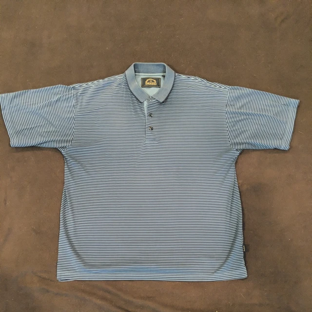 BD Baggies Blue Black Polo Golf Shirt Size L Large