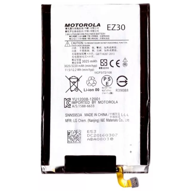 Motorola Batterie Original EZ30 pour Nexus 6 3025mAh Pile Rechange Lithium Neuf