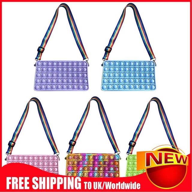 Cute Solid Color Bubble Shoulder Bag Small Purse Decompression Messenger Bags