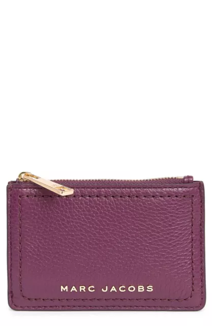 NWT Marc Jacobs The Groove Top Zip Leather Coin Purse Prune Pebbled Leather NWT Marc Jacobs The Groove Top Zip Leather Coin Purse Prune Pebbled Leather