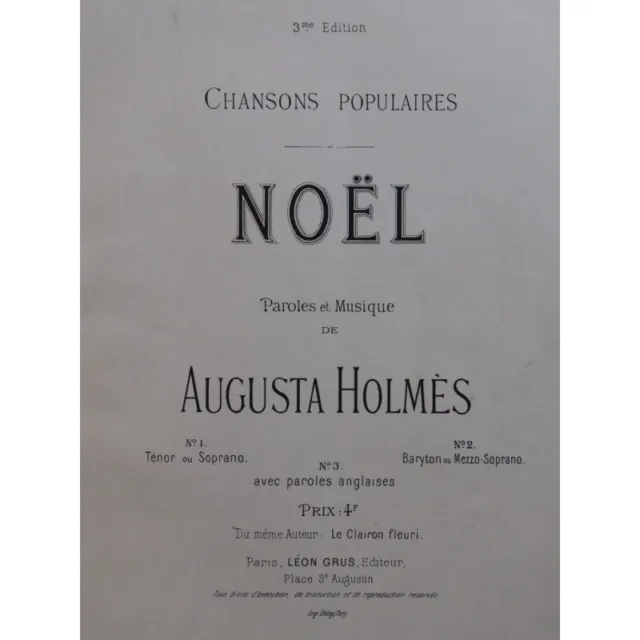 Holmes Augusta Christmas Singer Piano ca1885