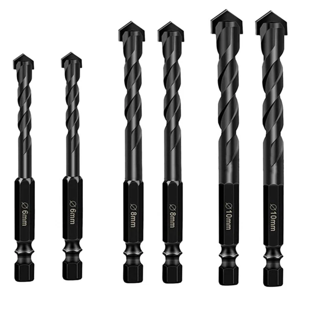 Heavy Duty Multifunctional Drill Bit Set for Concrete and Ceramic 6pcs