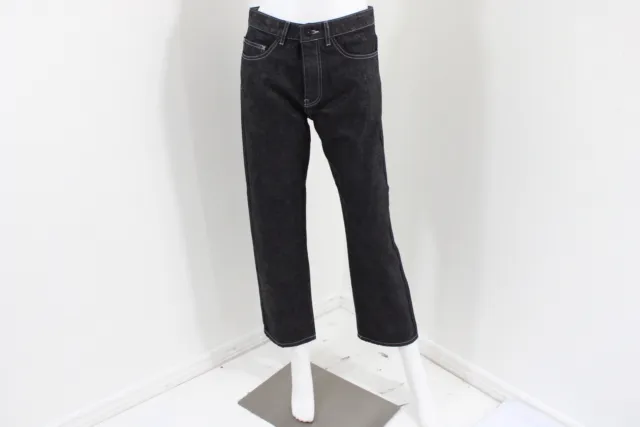 Women's ASOS COLLUSION 30W x 30L x005 straight leg coated jeans black  NWOT