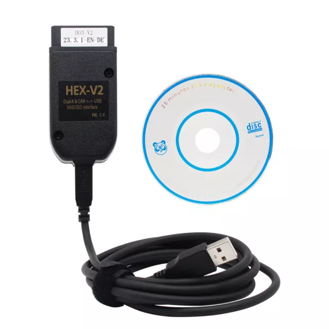 Neu Für Car VDCS Vagcom HEX V2 23.3 V23.3.1 VAG VCDS HEX LY