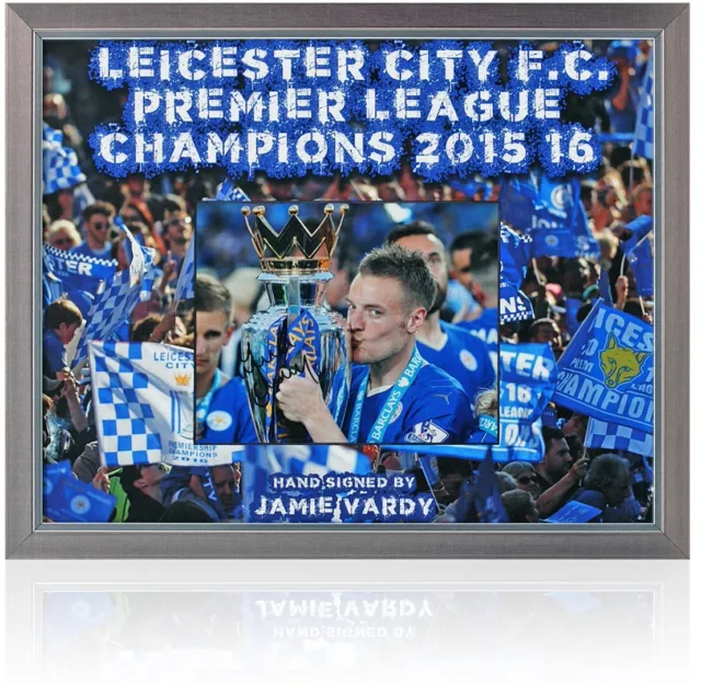 Jamie Vardy Leicester City Hand Signed 2016 Premier League Winners Presentation