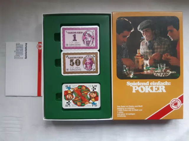 70er Pokerspiel Poker-Set NEU+OVP Altenburg-Stralsunder Vintage