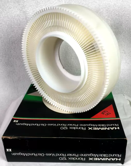 Hanimex Rondex Rotary Round Carousel 120 Slide Magazine for 35mm slides UK 🇬🇧