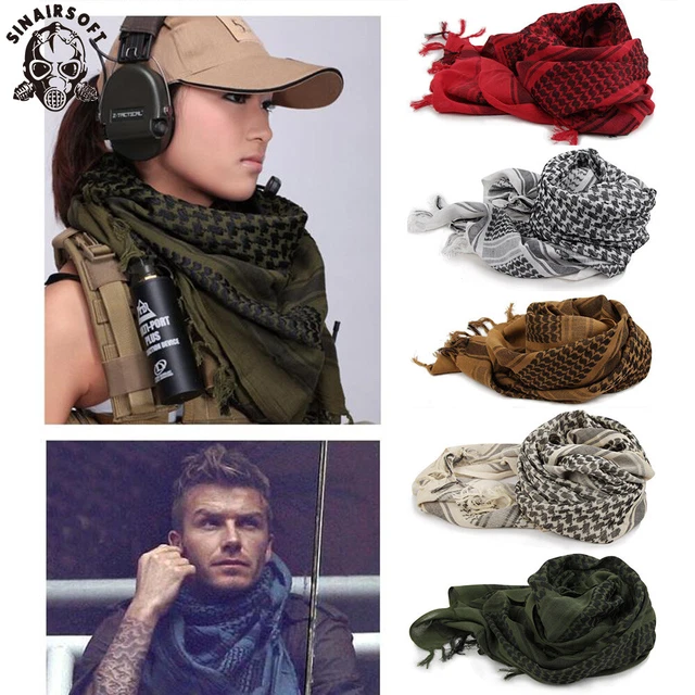 Lovarzi Desert Shemagh Scarf - Military Tactical Cotton Scarf In Camouflage Sand