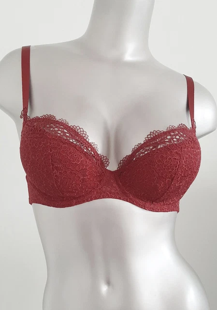 Soutien-gorge Armature MAISON LEJABY Elixir Carmin, Bordeaux, 100F (85F EU), Neuf