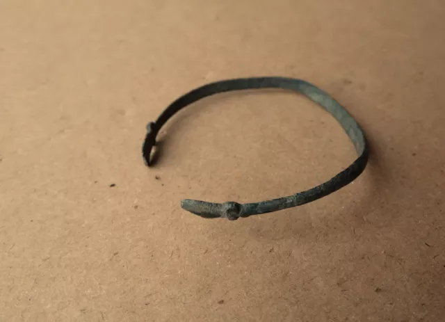 Ancient Fine Viking Bronze Woman Bracelet 9-10 AD Kievan Rus 2