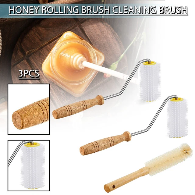 Honey Extractor Uncapping Needle Roller with Cleaning Bee Brush for B