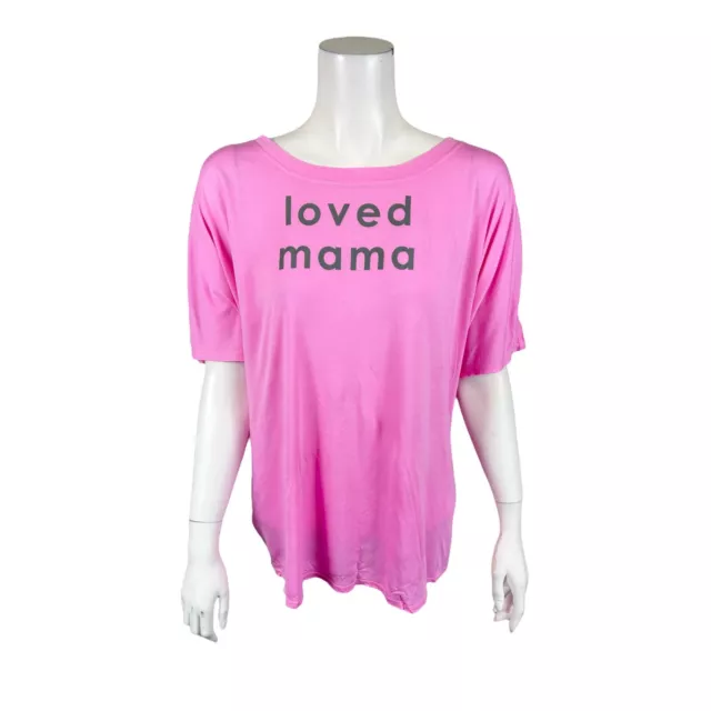 Ali & Mally x Peace Love World Women's Mama's Knit Tee Cotton Candy Small Size