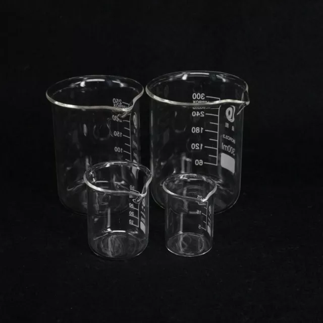 10ml 25ml 50ml 100ml 150ml Glass Low Form Beakers Measuring Beaker  Beauty Tool