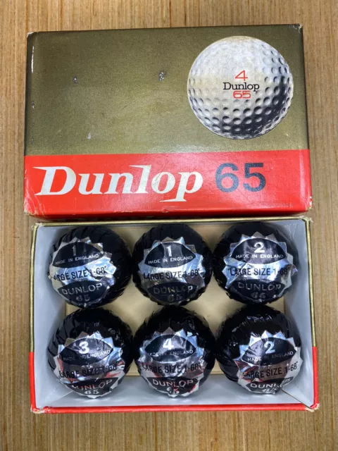 2 WRAPPED DUNLOP 65 GOLF BALLS VERY NICE CONDITION IN A DUNLOP 65