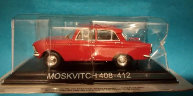 MOSKVITCH 408-412 - Neuve sur socle sous blister jamais ouvert - 1/43