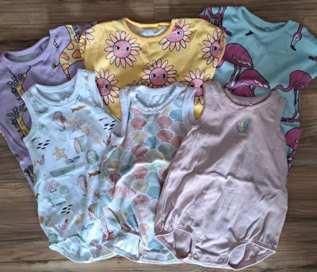 NEXT Baby Girl Romper Playsuit Short Sleeve Spring Summer 6-9 Months Bundle X 6