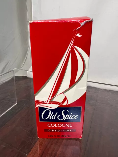 Vintage OLD SPICE After Shave Original COLOGNE 4.25 Oz FULL Bottle Box