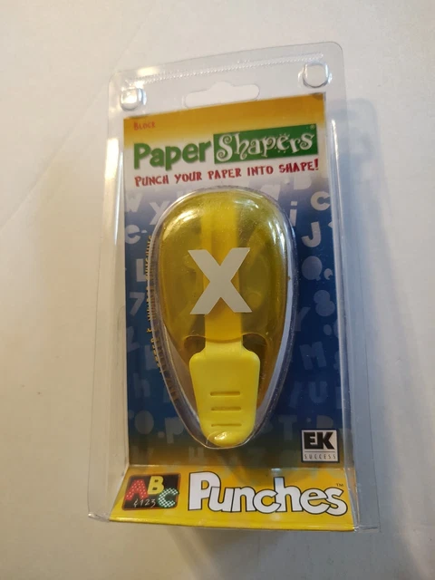 E K Success ""Paper Shapers X"" estuche superior perforado X PSM14CS letra alfabeto nuevo en caja