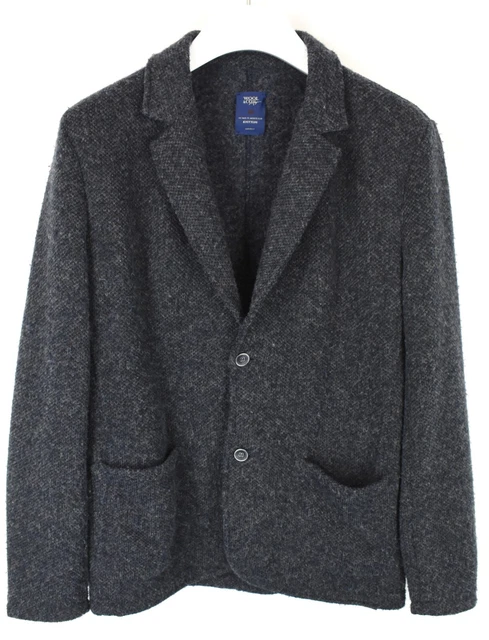 Wool & Co Giacca Uomo XL Monopetto Misto Lana Foderato con Motivo