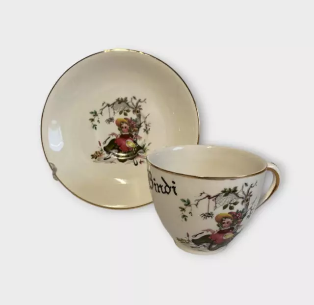 Alfred Meakin Nursery Rhymes Little Miss Muffet Tea Cup & Saucer "Bindi"