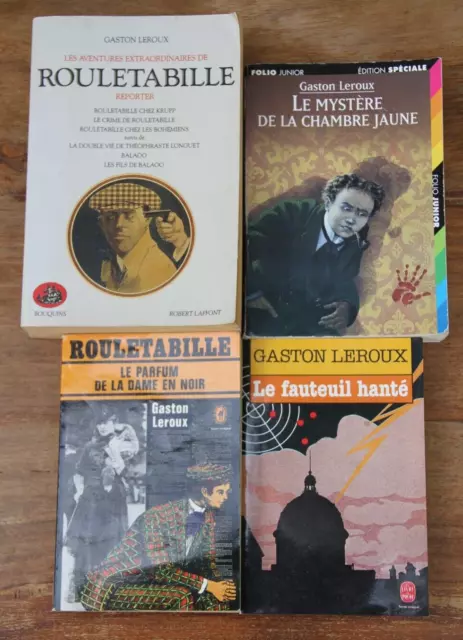 Gaston Leroux - Rouletabille - Lot De 4 Livres - R. Laffont / Poche - 1979/2003