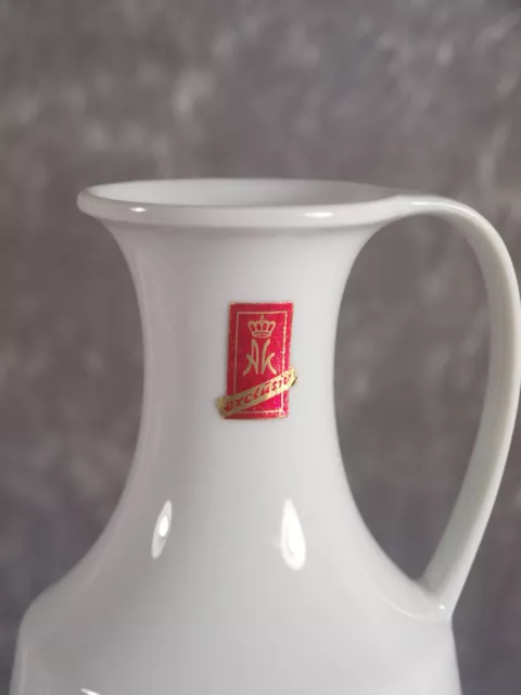 AK Kaiser Porzellan weiße Vase Henkelvase Design Nr 102 70er 80er Ära Sonne 3